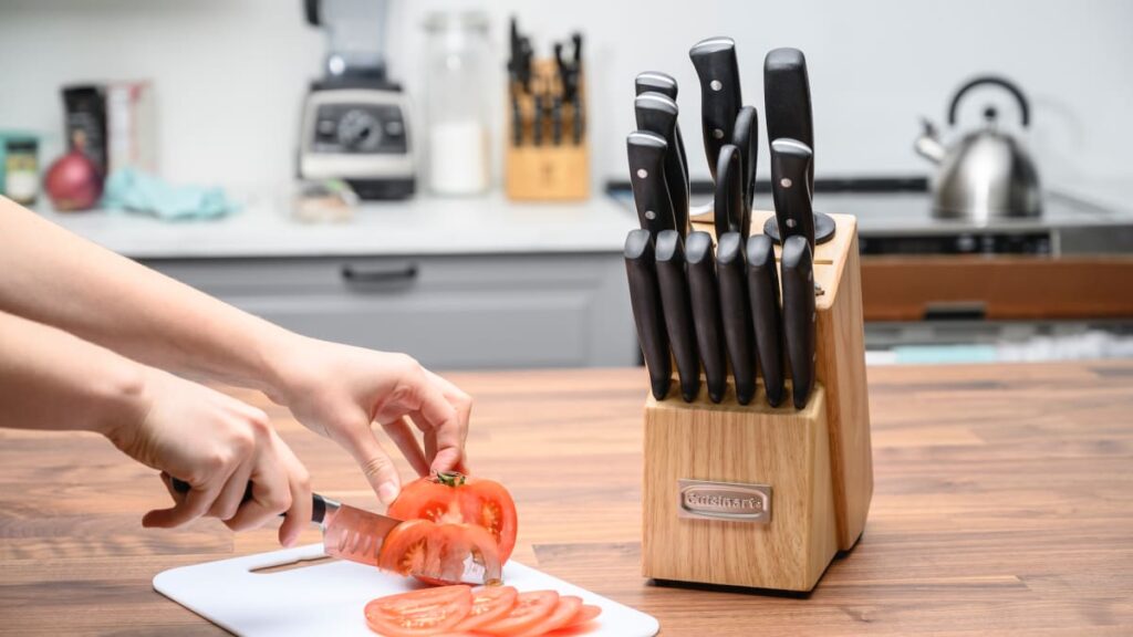 Chef knife set for culinary school